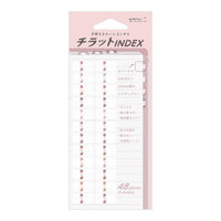 INDEX LABEL S CHIRATTO NUMBERS PINK