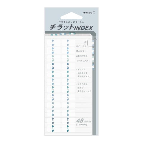 INDEX LABEL S CHIRATTO NUMBERS BLUE