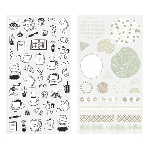STICKER 2641 TWO SHEETS MONOTONE CAFE