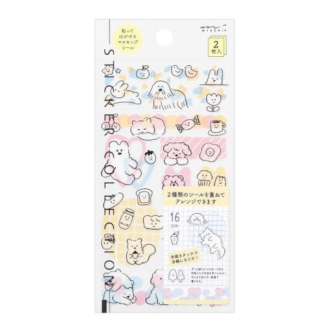 STICKER 2644 TWO SHEETS CUTE MOTIF