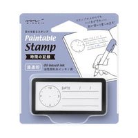 PAINTABLE STAMP PRE-INKED HALF SIZE KEEP TRACK OF TIME