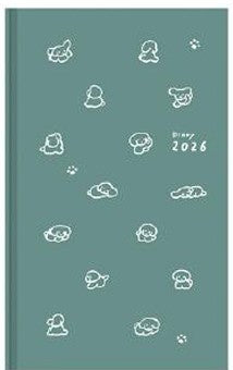 BOOK STYLE DIARY B6 VARIANT DOG BLUE GREEN 2026