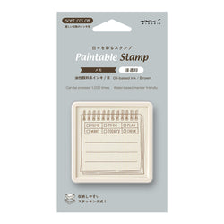 PAINTABLE STAMP PRE-INKED SOFT COLOR MEMO BROWN (35696006)