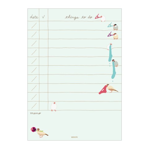 TO DO MEMO PAD BIRD