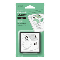 PAINTABLE STAMP PRE-INKED CLOCK