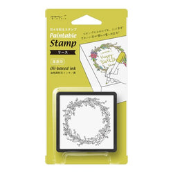 PAINTABLE STAMP PRE-INKED WREATH