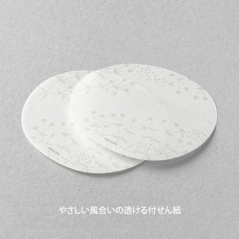 STICKY NOTES TRANSPARENCY SMALL FLOWERS WHITE