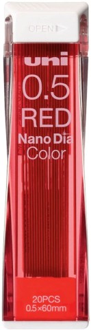 COLOR MECHANICAL PENCIL LEAD NANO DIA 0.5MM RED