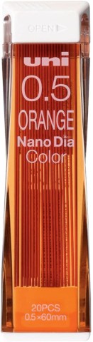 COLOR MECHANICAL PENCIL LEAD NANO DIA 0.5MM ORANGE