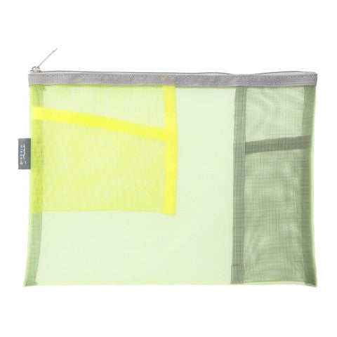 PEN & TOOL POUCH MESH YELLOW GREEN