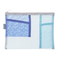 PEN & TOOL POUCH MESH LIGHT BLUE
