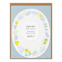 LETTER SET 490 LETTERPRESS DIE-CUT WREATH BLUE