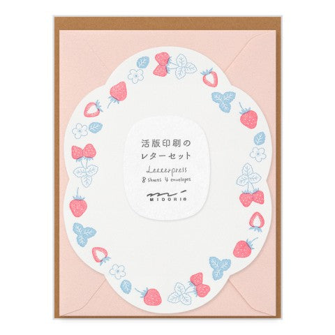 LETTER SET 491 LETTERPRESS DIE-CUT STRAWBERRY