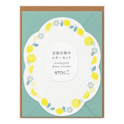 LETTER SET 492 LETTERPRESS DIE-CUT LEMON
