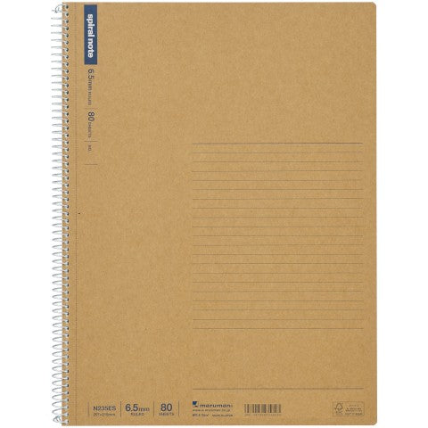 SPIRAL NOTE BASIC A4 6.5MM LINE RULED 80 SHEETS