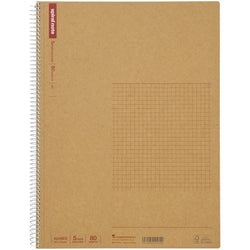 SPIRAL NOTE BASIC A4 5MM GRAPH 80 SHEETS