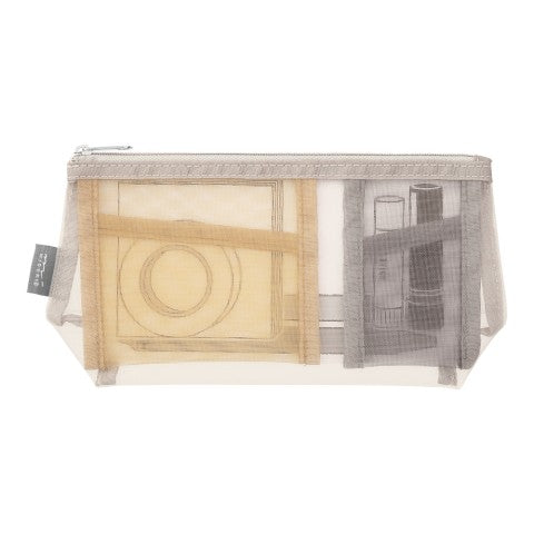 PEN &amp; TOOL POUCH MESH WITH GUSSET GRAY