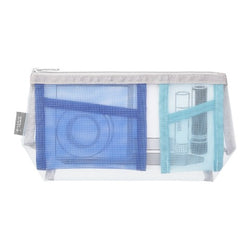 PEN &amp; TOOL POUCH MESH WITH GUSSET LIGHT BLUE