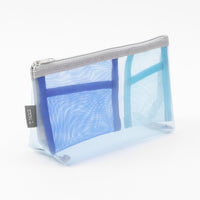 PEN &amp; TOOL POUCH MESH WITH GUSSET LIGHT BLUE