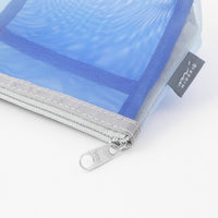 PEN &amp; TOOL POUCH MESH WITH GUSSET LIGHT BLUE