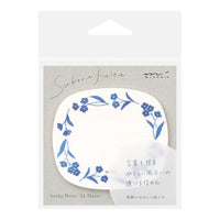 STICKY NOTES TRANSPARENCY BLUE FLOWERS