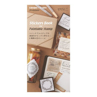 STICKERS BOOK FOR PRE-INKED STAMP NATURAL COLORS