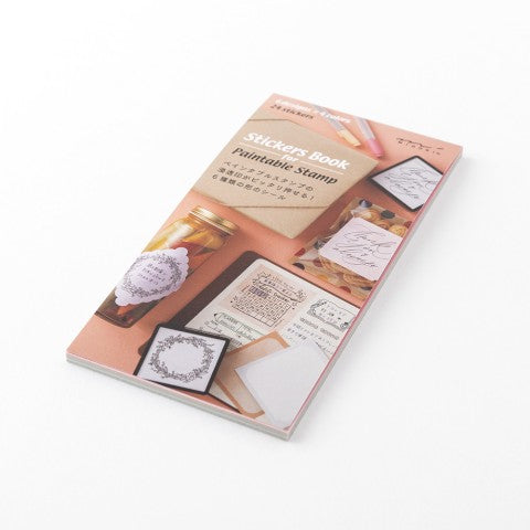 STICKERS BOOK FOR PRE-INKED STAMP WARM COLORS