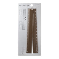 ALUMINUM MULTIPLE RULER 30CM BROWN