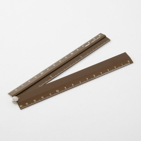 ALUMINUM MULTIPLE RULER 30CM BROWN