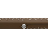 ALUMINUM MULTIPLE RULER 30CM BROWN