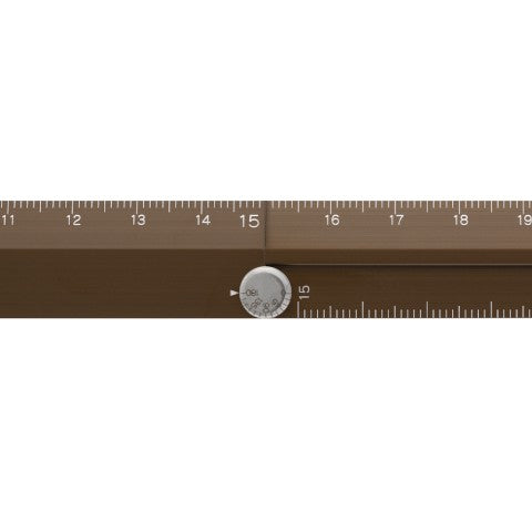 ALUMINUM MULTIPLE RULER 30CM BROWN