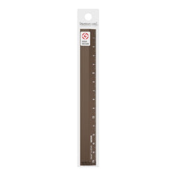 ALUMINUM RULER 15CM BROWN