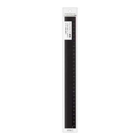 ALUMINUM RULER 30CM NON-SLIP BLACK