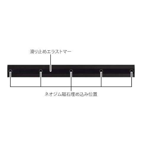 ALUMINUM RULER 30CM NON-SLIP BLACK