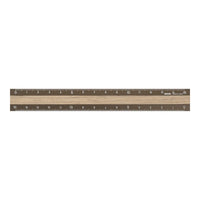 ALUMINUM WOODEN RULER 15CM BROWN