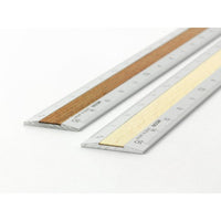 ALUMINUM WOODEN RULER 15CM LIGHT BROWN