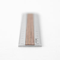 ALUMINUM WOODEN RULER 15CM DARK BROWN A