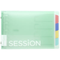 SESSION MINI MINI-SIZE BINDER 5 HOLES MINT GREEN