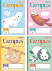 CAMPUS NOTEBOOK B5 5MM GRID ANIMAL 4 PATTERN PACK