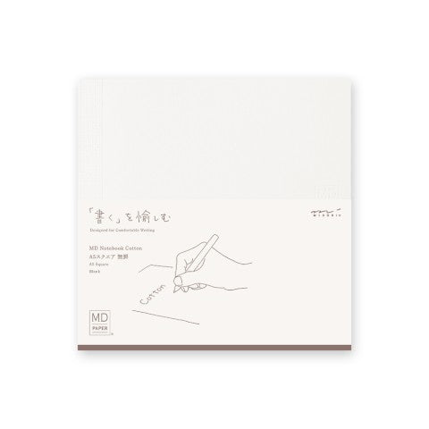 MD NOTEBOOK COTTON A5 SQUARE BLANK
