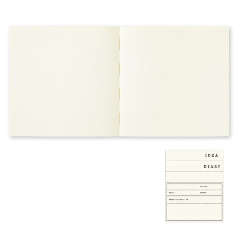 MD NOTEBOOK COTTON A5 SQUARE THICK BLANK