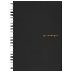 MNEMOSYNE SOFT COVER(PVC +IMPREGNATED PAPER) NOTEBOOK A5 BLACK
