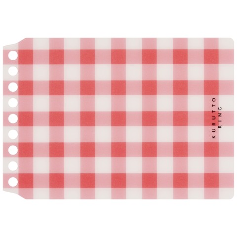 MINI SIZE BINDER COVER KURUTTO RING PLAID RED