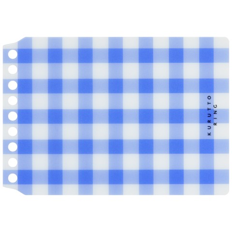 MINI SIZE BINDER COVER KURUTTO RING PLAID BLUE