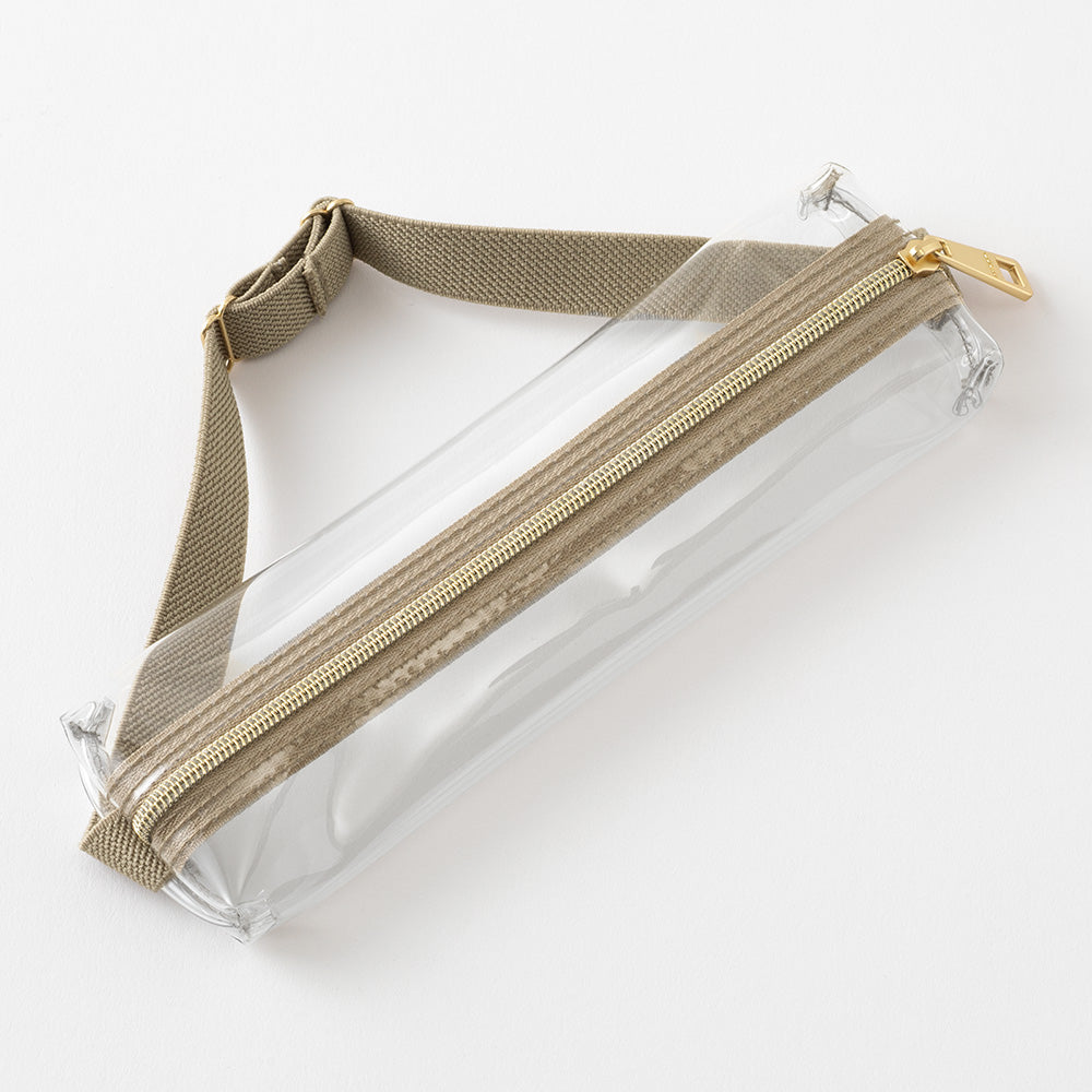 BOOK BAND PEN CASE B6 - A5 CLEAR × BEIGE (41852006)