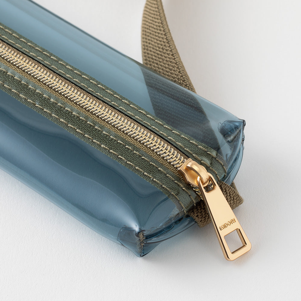 BOOK BAND PEN CASE B6 - A5 NAVY CLEAR × KHAKI (41853006)
