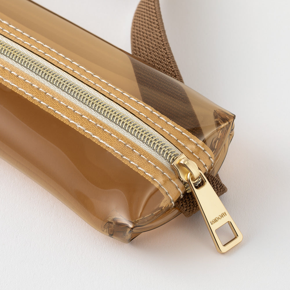 BOOK BAND PEN CASE B6 - A5 BROWN CLEAR × BROWN (41854006)