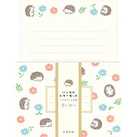 HANKO LETTER SET – HEDGEHOG & FLOWERS (LLH7)