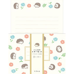 HANKO LETTER SET – HEDGEHOG & FLOWERS (LLH7)
