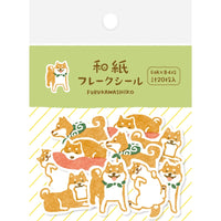 WASHI FLAKE STICKERS SHIBA INU (QSA290)
